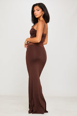 Nina Maxi Dress -Brown