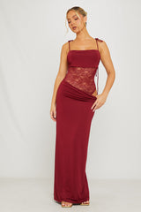 Freya Maxi Dress -Burgundy