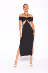 Abigail Midi Dress - Black