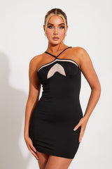 Paisley Mini Dress -Black