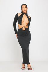 Ava Midi Dress - Black