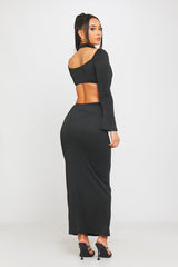 Ava Midi Dress - Black