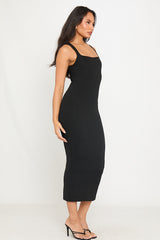 Luna Midi Dress - Black