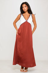 Stella Maxi Dress -Brown