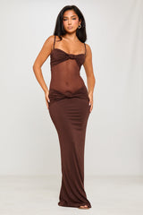 Nina Maxi Dress -Brown