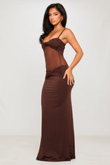 Nina Maxi Dress -Brown