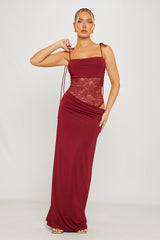 Freya Maxi Dress -Burgundy