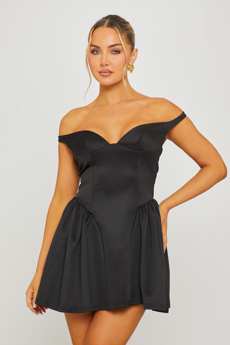 Beatrice Mini Dress - Black