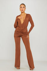 Victoria Jumpsuit - Brown