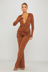 Victoria Jumpsuit - Brown