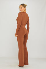 Victoria Jumpsuit - Brown