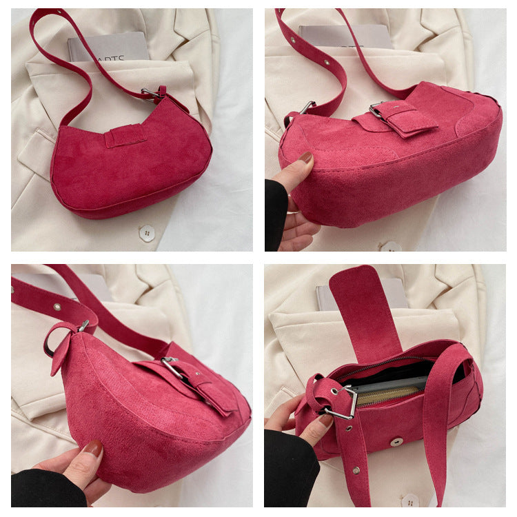 Ella Textured One-Shoulder Handbag