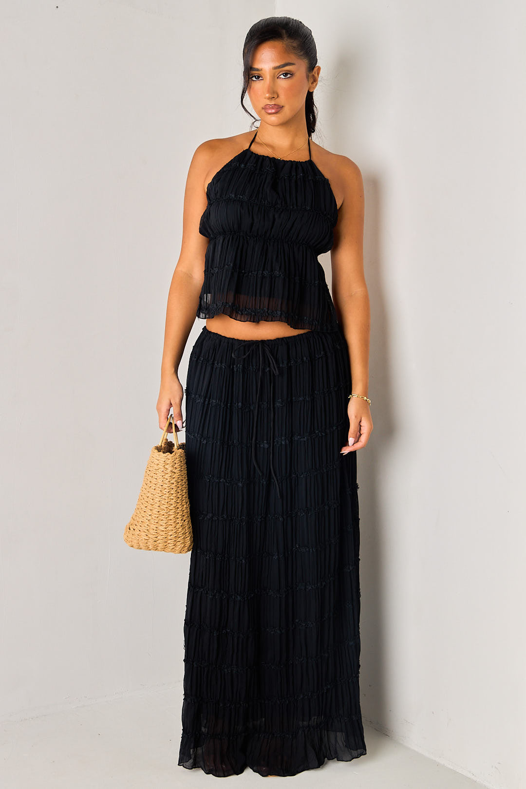 Maya Two-Piece Halter Dress Suit