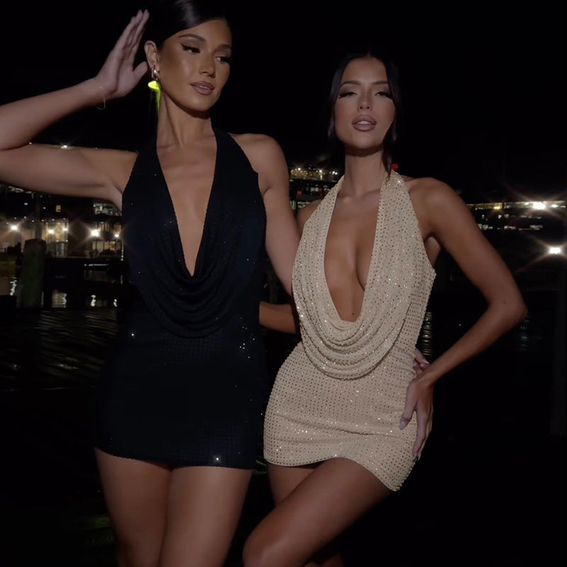 Nina Halter Backless Sheath Dress