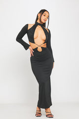 Ava Midi Dress - Black