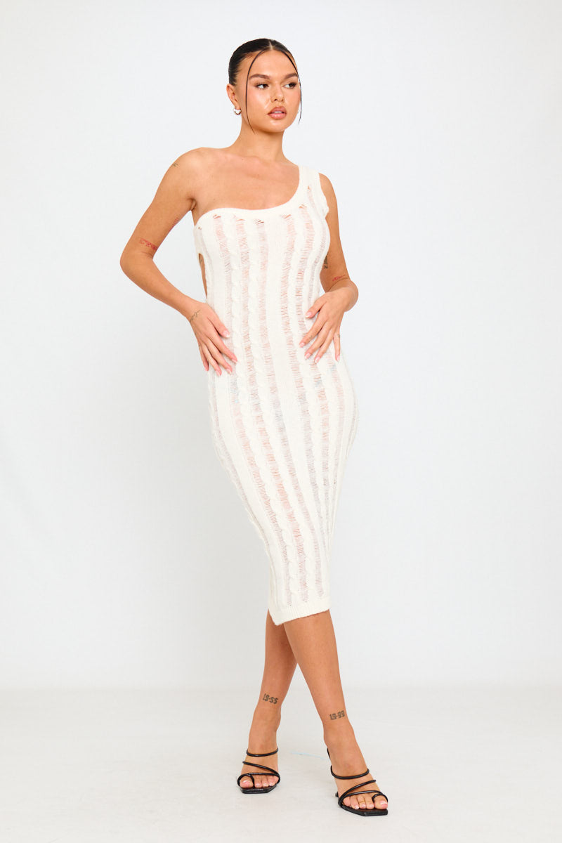 Evelyn Midi Dress - Cream
