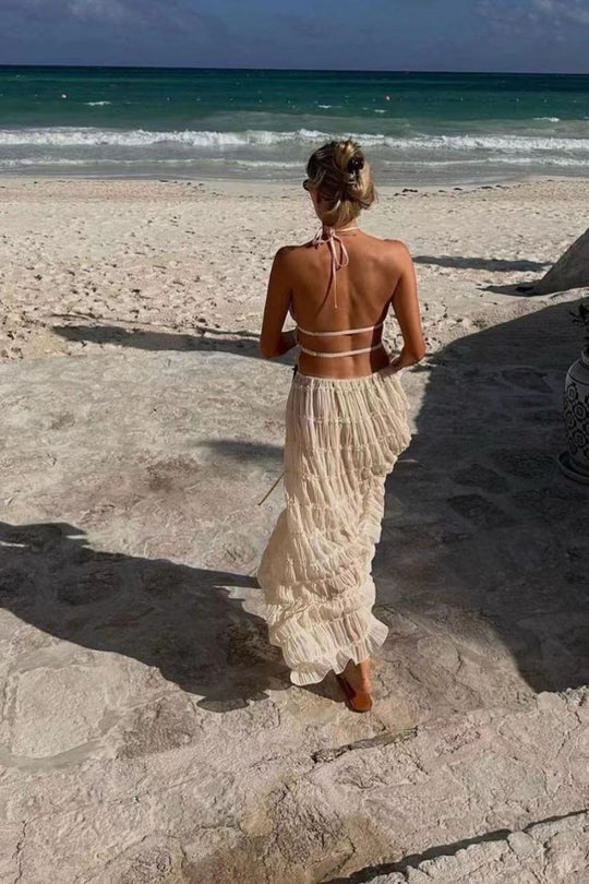 Maya Two-Piece Halter Dress Suit