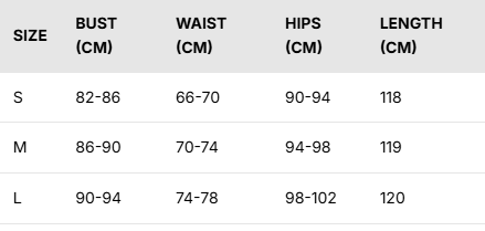 Size chart for Ivy Color Contrast Sling Dress