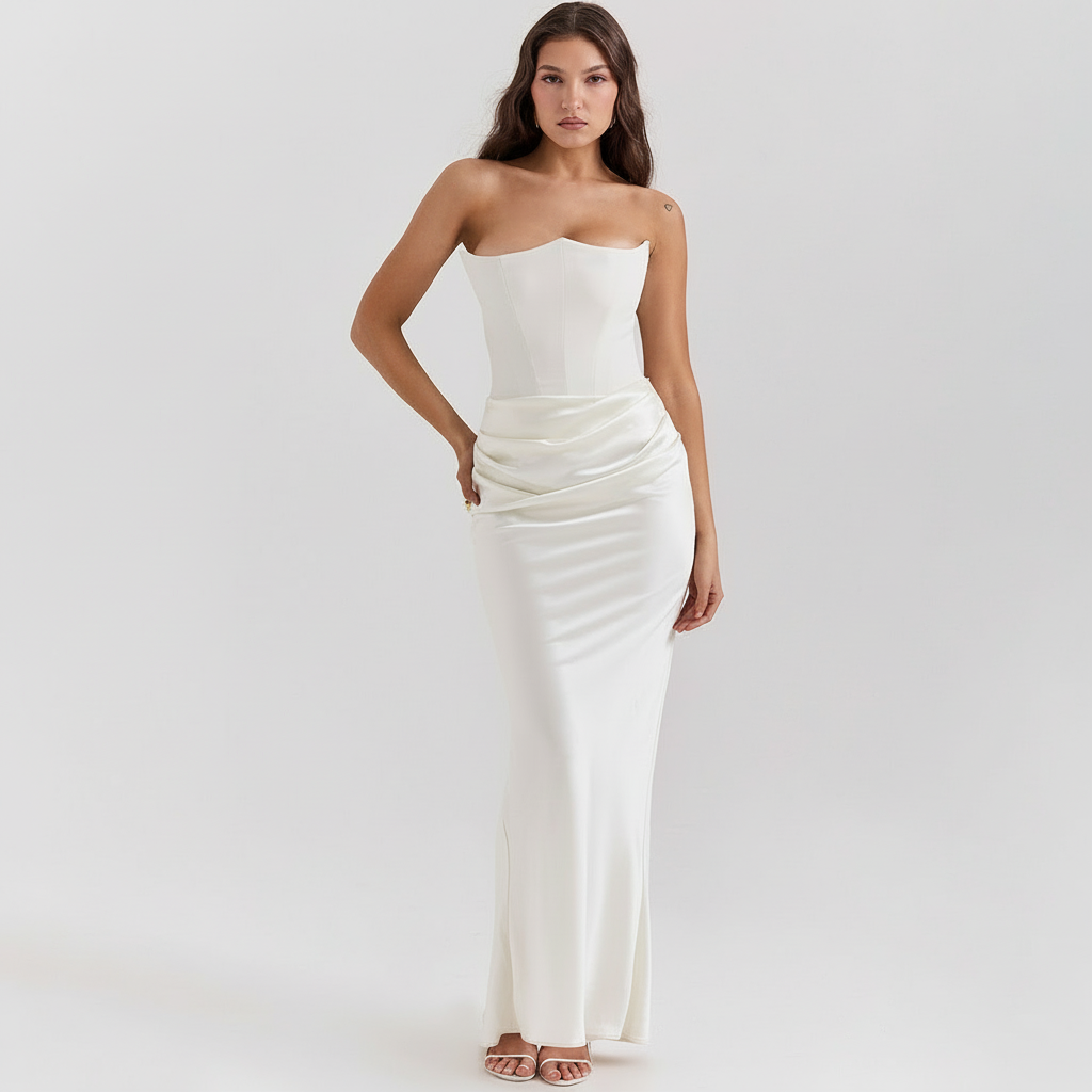 Aurora Strapless Backless Maxi Dress