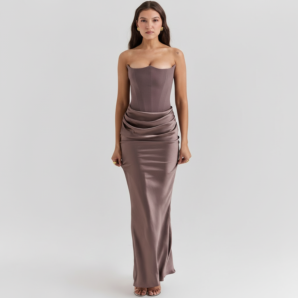 Aurora Strapless Backless Maxi Dress