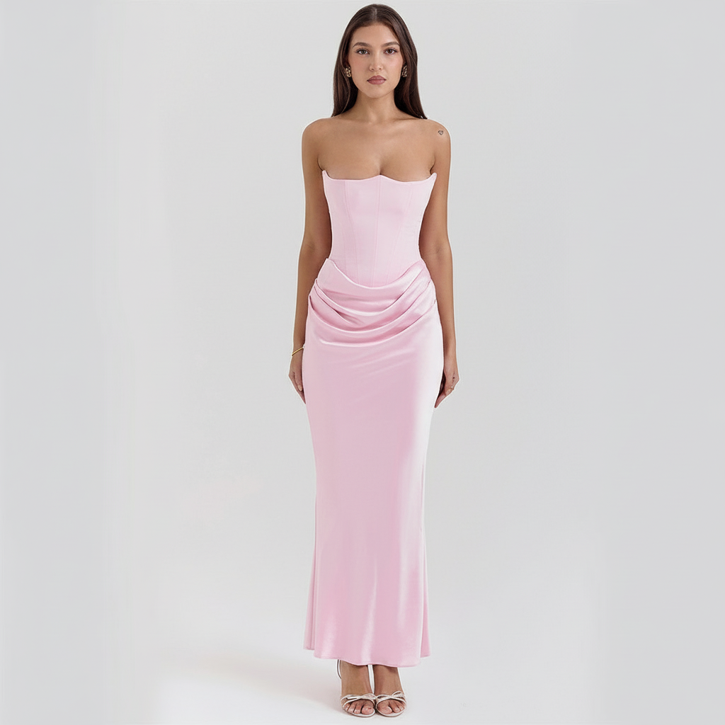 Aurora Strapless Backless Maxi Dress