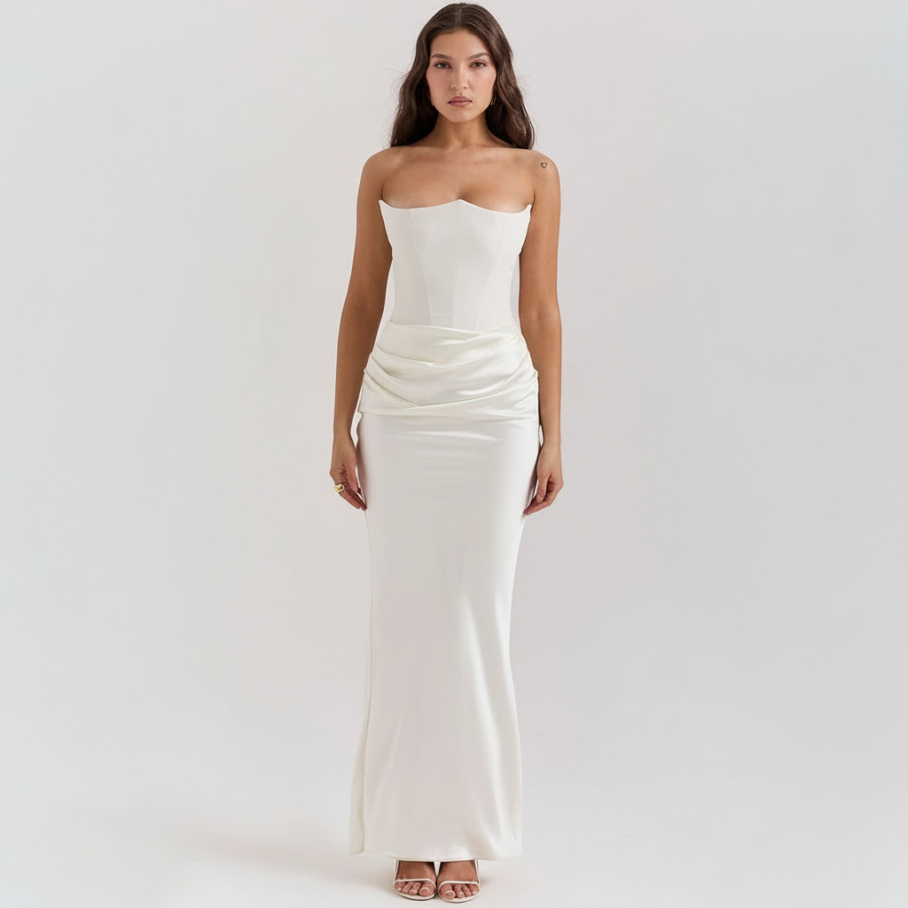 Aurora Strapless Backless Maxi Dress